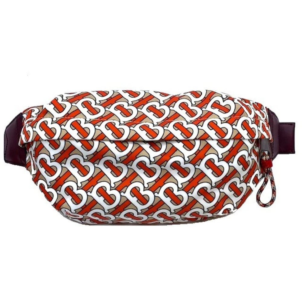 Burberry Body Bum Crossbody Belt Bag Waist Sonny TB Vermilion Orange Multi